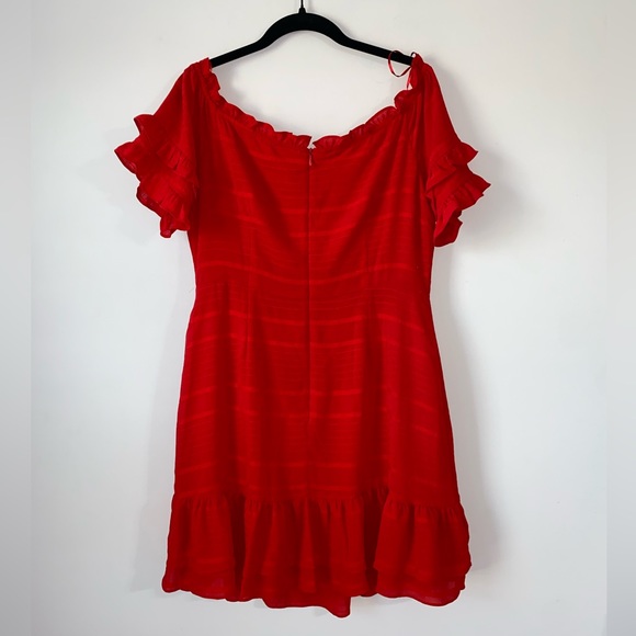 Lost + Wander Scorpion Red Off The Shoulder Mini Dress - Picture 11 of 11